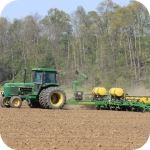 Tractor Ploughing Field