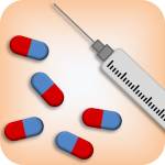 Syringe and medication tablet